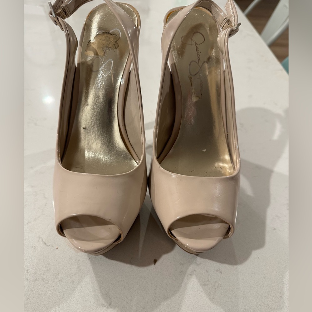 Jessica Simpson Tan Stilettos